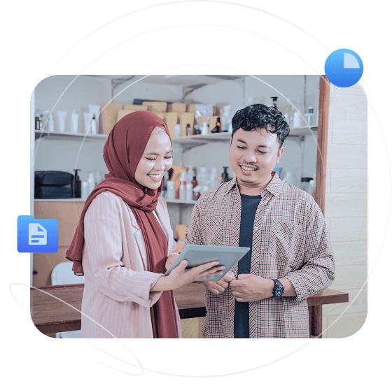 Ilustrasi solusi lengkap untuk satukan keuangan